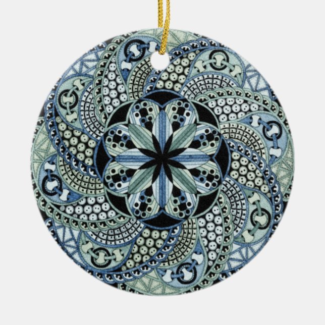 Décoration En Céramique Joli mandala (Devant)