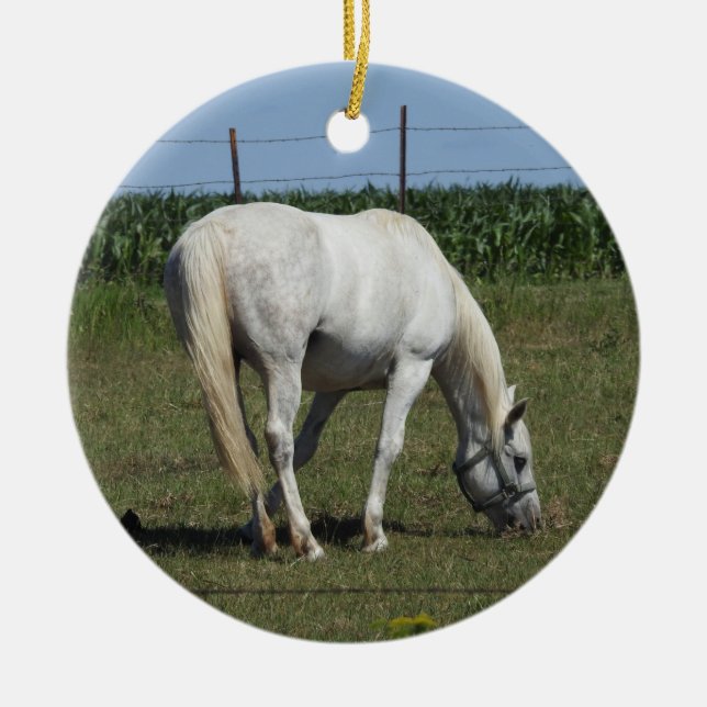 Décoration En Céramique Joli Noël de Cheval Blanc (Devant)