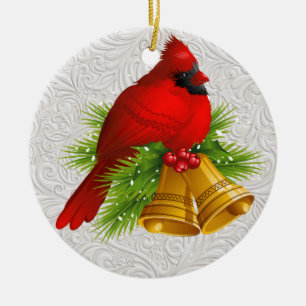 Décoration En Céramique Joli oiseau rouge