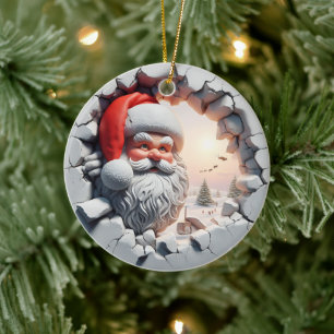 Décoration En Céramique Joli Père Noël 3d
