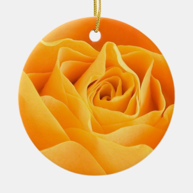 Décoration En Céramique Joli Rose orange (Devant)
