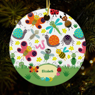 Décoration En Céramique Jolie couleur Insectes de printemps Enfants Noël