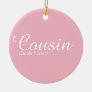 Décoration En Céramique Jolie écriture rose girly Définition de cousine co