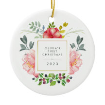 Jolie Fleurs Fille de Baby's First Christmas