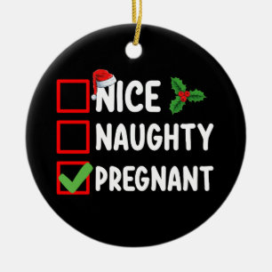 Décoration En Céramique Jolie liste de grossesse de Noël enceinte méchante