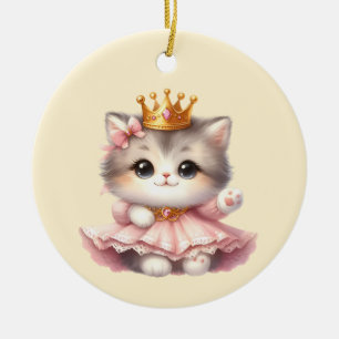 Décoration En Céramique Jolie petite Kitten Princesse