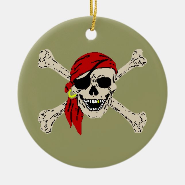 Décoration En Céramique Jolly roger pirate (Devant)