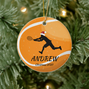 Décoration En Céramique Joueur de balle de tennis Orange personnalisé Père