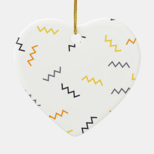 Décoration En Céramique Joueuse, colorée, tendance, moderne zigzags memphi
