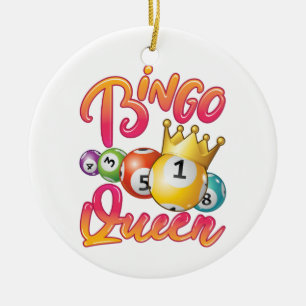 Décoration En Céramique Joueuse de Bingo Queen Women