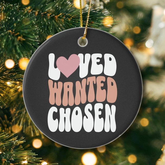 Décoration En Céramique Jour d'adoption Garder "Lové Recherché Choisi" Ret ("loved wanted chosen" Adoption ornament custom name and year adoption keepsake gift foster care)