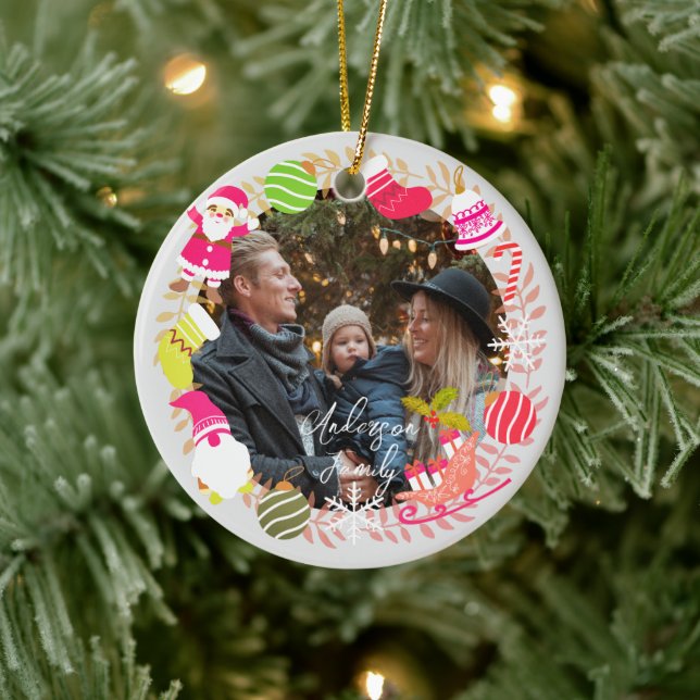 Décoration En Céramique Joy Christmas Photo Grey (Arbre)