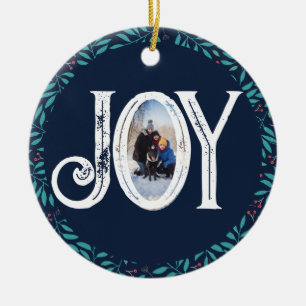 Décoration En Céramique Joy Family Photo Noël