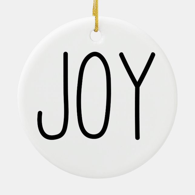DÉCORATION EN CÉRAMIQUE JOY - ORNAMENT DE NOËL (Dos)