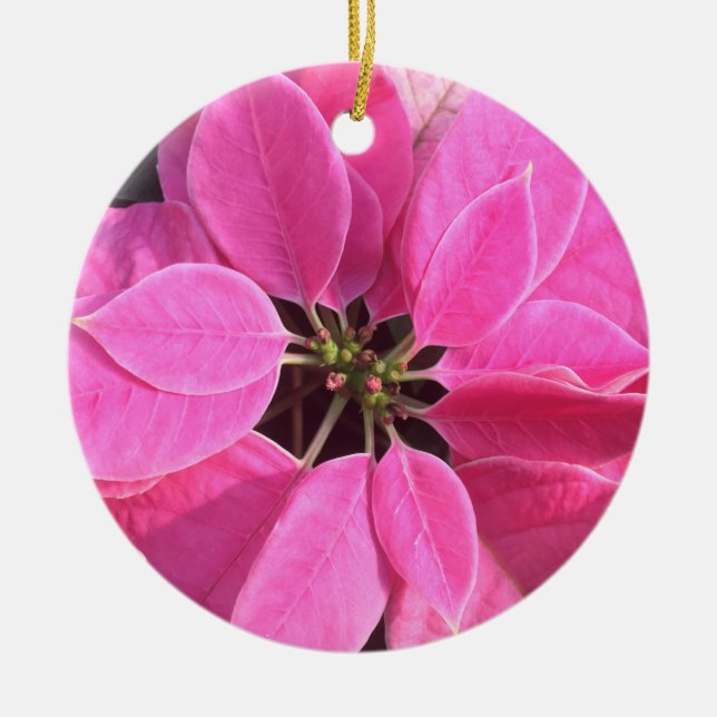 Décoration En Céramique Joyeuses vacances Poinsettia (Devant)