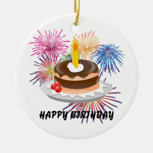 Décoration En Céramique Joyeux anniversaire
