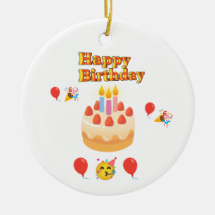 Décoration En Céramique Joyeux anniversaire