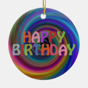 Décoration En Céramique Joyeux anniversaire