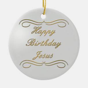 Décoration En Céramique Joyeux anniversaire Jésus