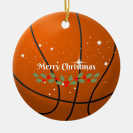 Décoration En Céramique Joyeux basket-ball de Noël