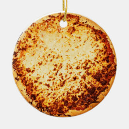 Décoration En Céramique Joyeux Crustmas Funny Pizza Noël