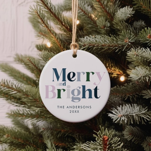 Décoration En Céramique Joyeux Et Lumineux Noël De Famille (Créateur téléchargé)