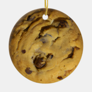 Décoration En Céramique Joyeux feuilletage de Noël Drôle Choc Cookie Pun