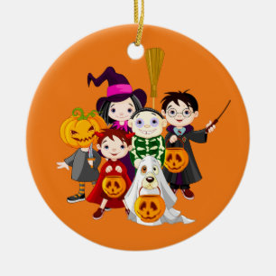 Décoration En Céramique Joyeux Halloween triques ou réglez les enfants