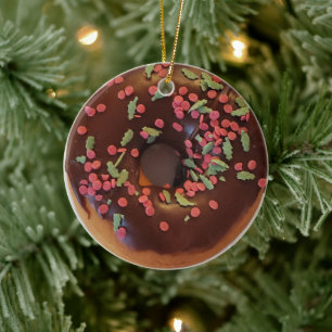 Décoration En Céramique Joyeux Holi-Glaze Chocolat Saupoudrer de beigne