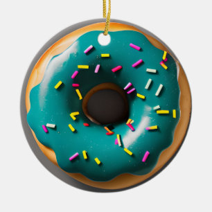 Décoration En Céramique Joyeux Holi-Glaze Funny Donut Pun Noël