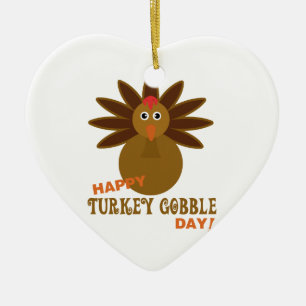 Décoration En Céramique Joyeux Jour de la grogne turque Thanksgiving