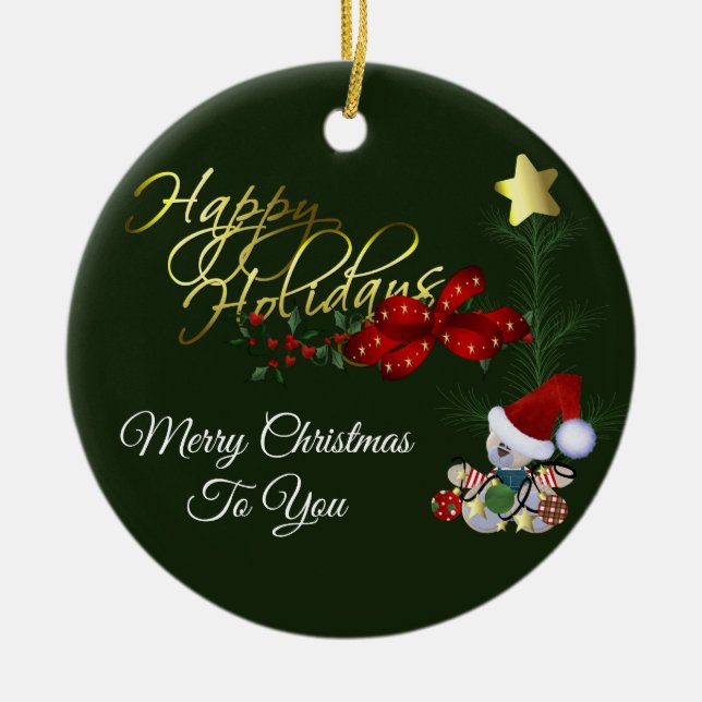 Décoration En Céramique Joyeux Noël (Devant)