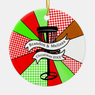 Décoration En Céramique Joyeux Noël à mon golfeur de disque favori