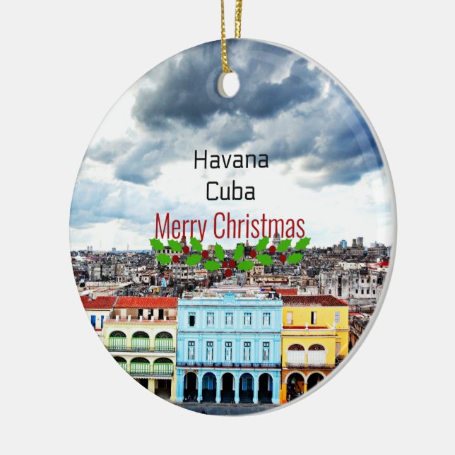 Décoration En Céramique Joyeux Noël de La Havane, Cuba (Gauche)