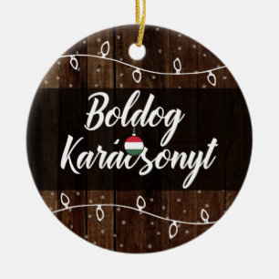 Décoration En Céramique Joyeux Noël hongrois Boldog Karácsonyt