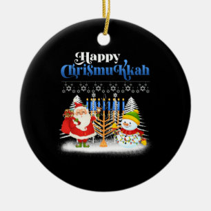Décoration En Céramique Joyeux Noël juif Chrismukkah Hanoukka