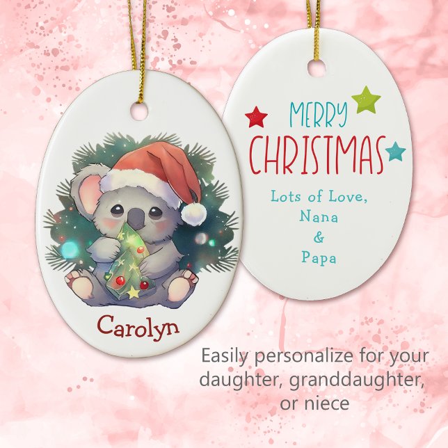 Décoration En Céramique Joyeux Noël Koala Ours Enfants Noël (Créateur téléchargé)