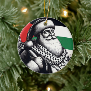 Décoration En Céramique Joyeux Noël, Palestine : Juste Cause Unity Ornam