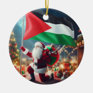 Décoration En Céramique Joyeux Noël, Palestine : Juste Cause Unity Ornam