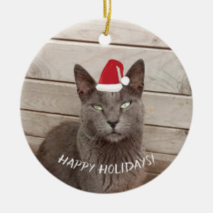 Décoration En Céramique Joyeux Noël photo de chat