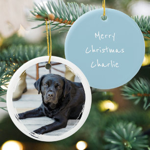 Décoration En Céramique Joyeux Noël Photo personnalisée Chien Animal de co