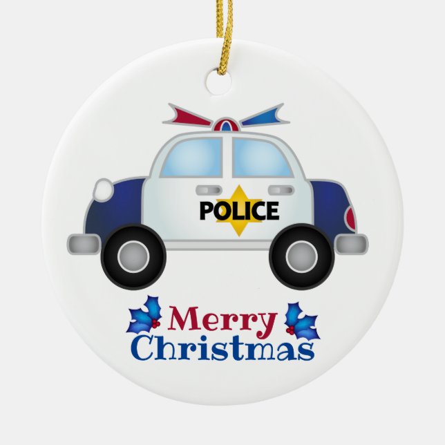 Décoration En Céramique Joyeux Noël Police 1 (Devant)
