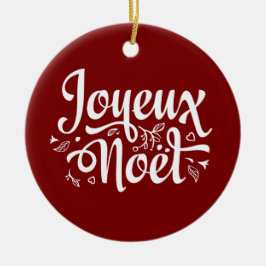 Décoration En Céramique Joyeux Noel Rouge