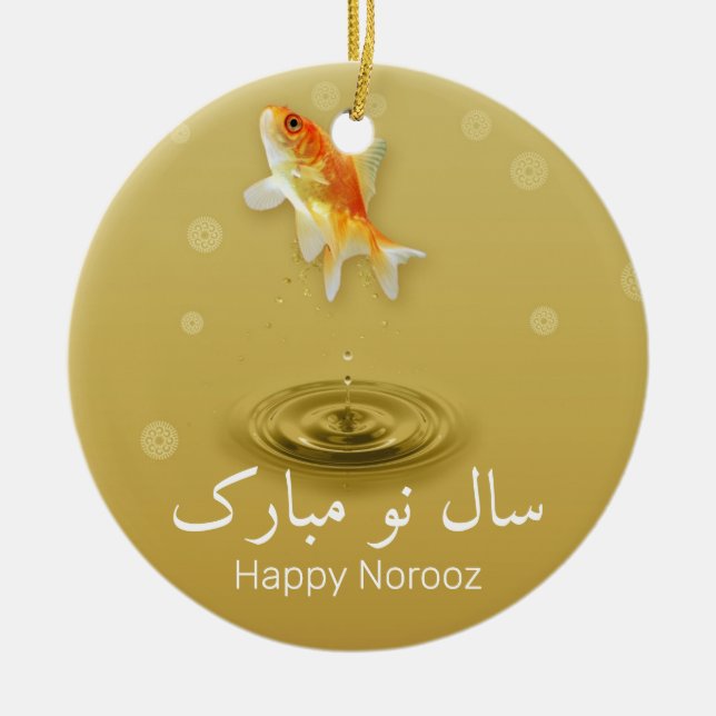 Décoration En Céramique Joyeux Nouvel An persan Norooz Fish (Devant)