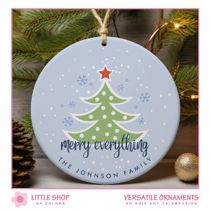 Décoration En Céramique Joyeux tout personnalisé Arbre de Noël