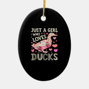 Décoration En Céramique Juste Une Fille Qui Aime Les Canards Drôle Canard 