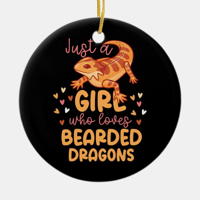 Décoration En Céramique Juste Une Fille Qui Aime Les Dragons Entraînés (Devant)