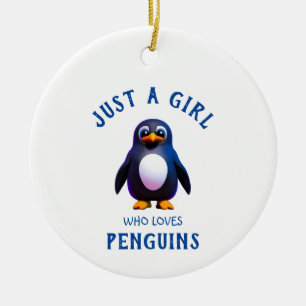 Décoration En Céramique Juste une fille qui aime les pingouins