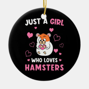 Décoration En Céramique Juste Une Fille Qui Aime Mes Hamsters