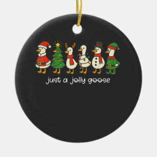Décoration En Céramique Juste une oie joyeuse drôle de Noël pour hommes fe